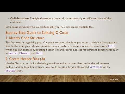 How to Split Your C Code into Different Files for Better Organization