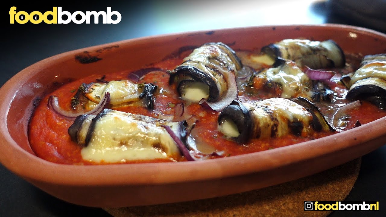 #246 Aubergine Rolls | Italiaans Recept | Foodbomb - YouTube