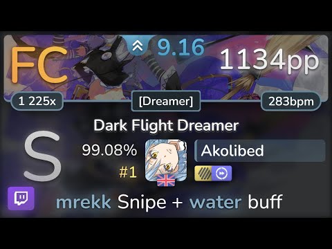 🔴 9.2⭐ Akolibed | ALiCE'S EMOTiON - Dark Flight Dreamer [Dreamer] +HDDT 99.08% (#1 1134pp FC) - osu!
