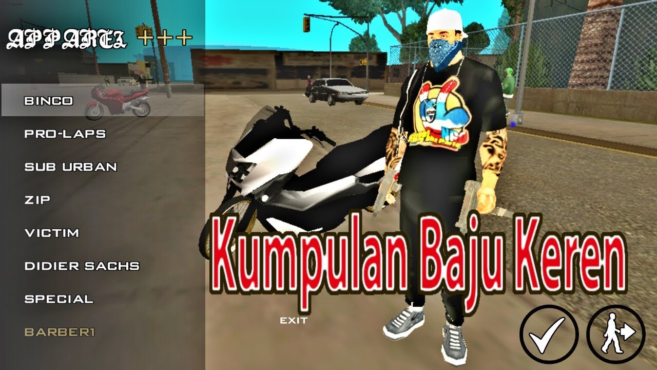 Cara Memasang Baju Distro Di GTA SAN Andreas Android YouTube