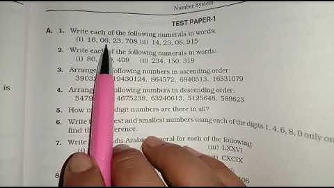 CLASS 6 MATHS CHAPTER 1 EXERCISE 1G TO 1H AND TEST PAPAER ALSO