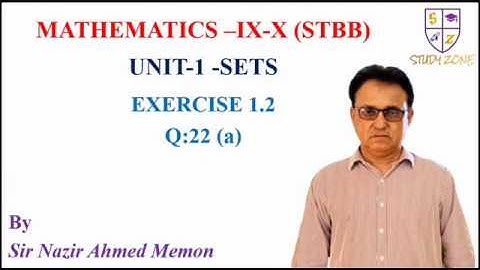 Grade IX-X Unit:1, Exercise 1.2, Questions 22(a) | STBB | Sindhi | 4K | Study Zone N