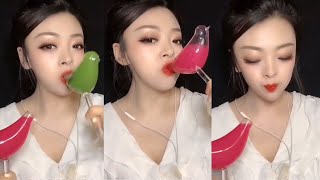 FOOD MUKBANG ASMR drink mix that's been colored with food coloring #3