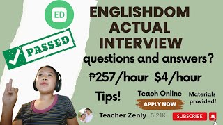 EnglishDom ACTUAL INTERVIEW || QUESTIONS AND ANSWERS || ENGLISHDOM INTERVIEW QUESTIONS