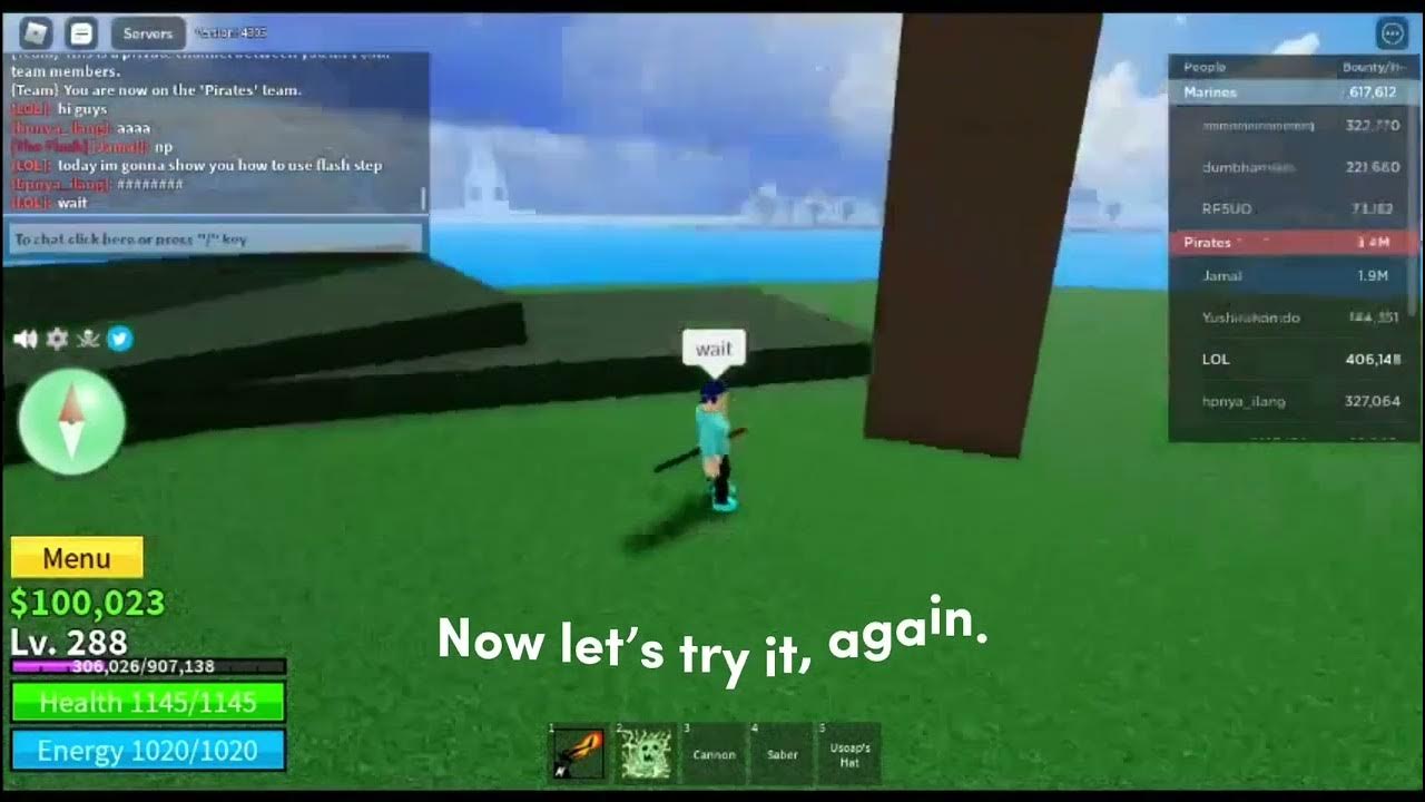 How to use flash step in blox fruit roblox youtube