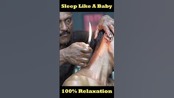 Thumbnail of Massage With Fire And Ear Finger By Big Eyes Barber ASMR #shorts