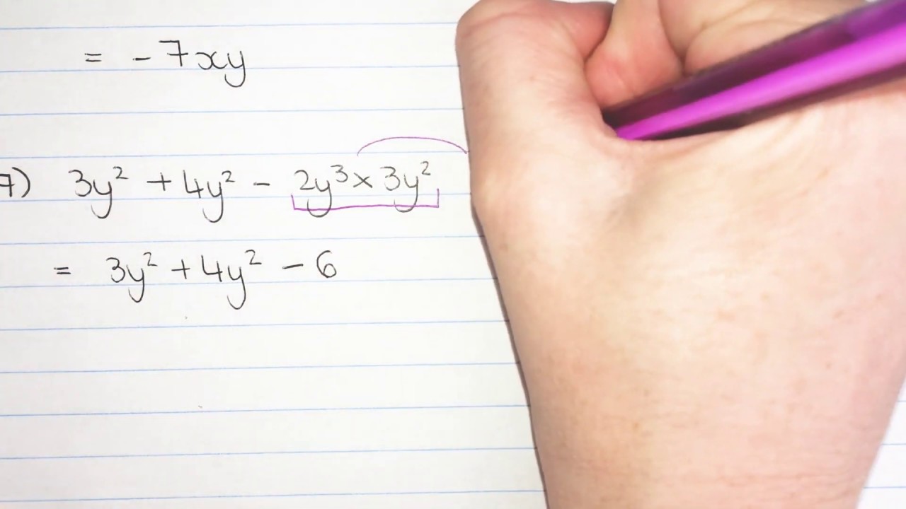 Worksheet 4 Order of operations with Algebra - YouTube