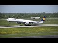 Lufthansa A346 take off from Düsseldorf Airport [HD]| Airplanesloverr