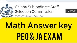 PEO AND JA MATH ANSWER KEY. with short Explanation.