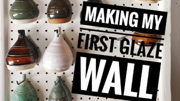 Making my first glaze test tile wall.😤