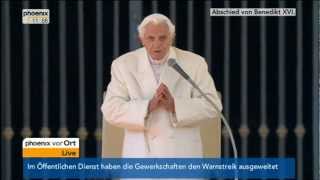 Letzte Generalaudienz von Papst Benedikt XVI.  VOR ORT vom 27.02.2013