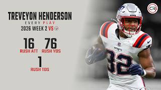 TreVeyon Henderson Week 2 Highlights vs Steelers | Every Run