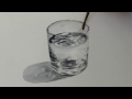 Акварель. Стакан с водой. Glass of water in Watercolour