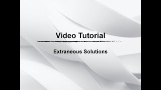 Top 18 what is an extraneous solution