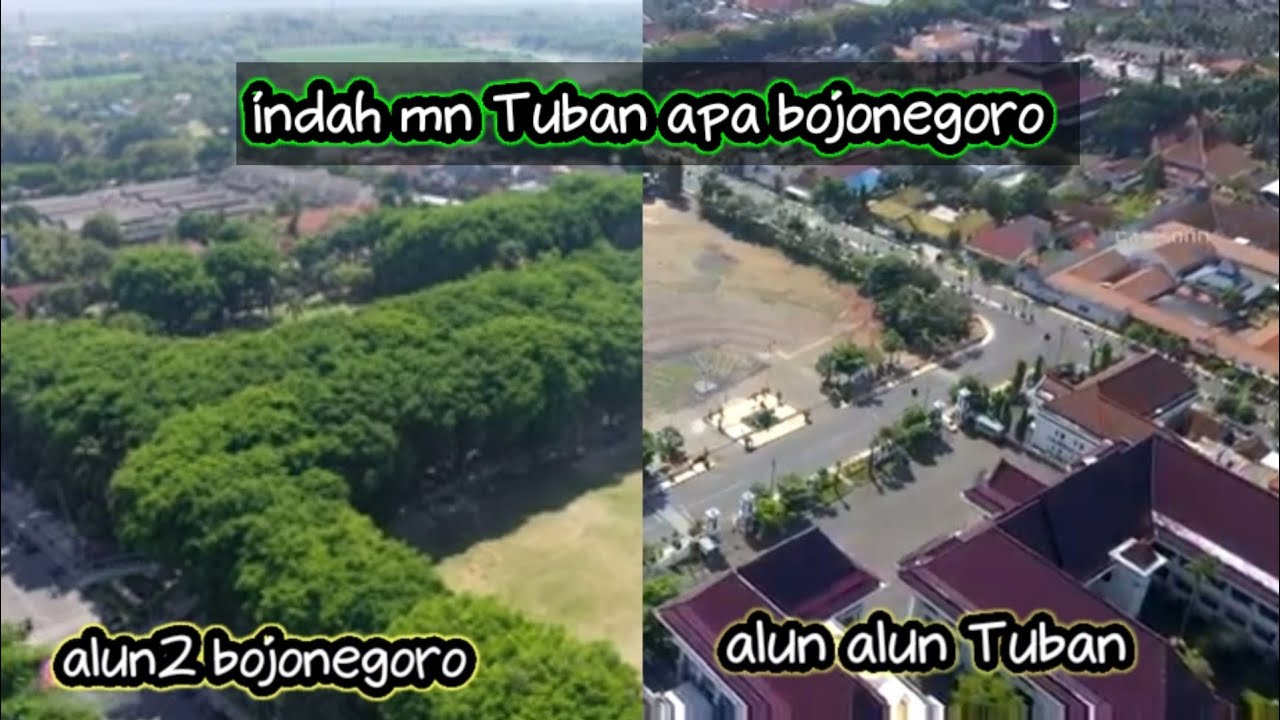 kota Bojonegoro dan kota Tuban view drone