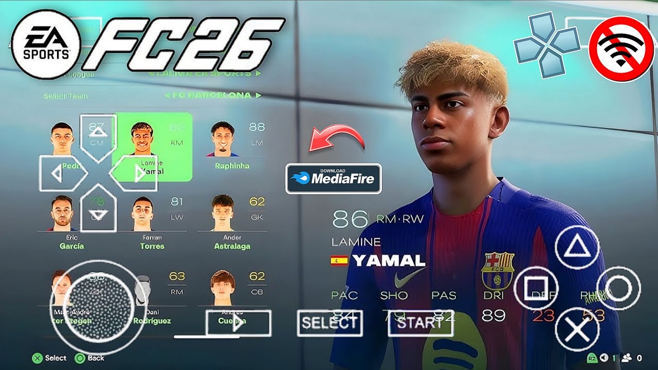 FIFA 2026! EA SPORTS FC 26 PPSSPP | Камера PS5 + Новые трансферы + Форма сезона 2025/26 HD графика