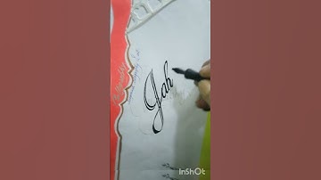 cursive writing/good handwriting #girlname jahanvi" calligraphy.