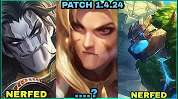 NEW UPDATE NERF AND BUFF HEROES PATCH 1.4.24 | MOBILE LEGENDS
