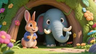 Peter Rabbit’s Hide and Seek with Elephant! 🐰🐘 | Fun Animal Game for Kids