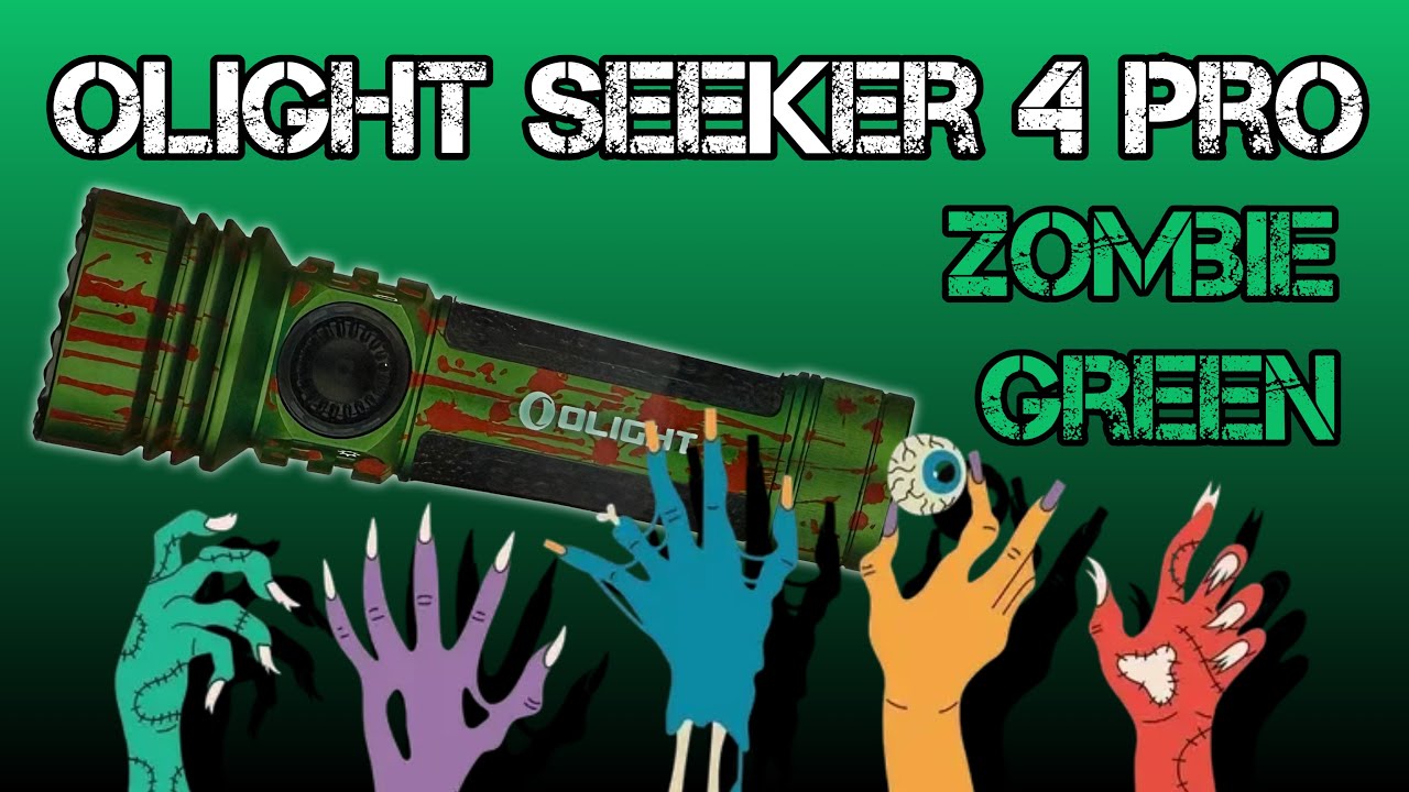 💀 Olight Seeker 4 Pro – Zombie Green Blood Splatter Edition