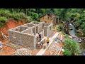 TIMELAPSE : Building a Young Man's Dream Villa Inside the Forest with Primitive Materials and Tools