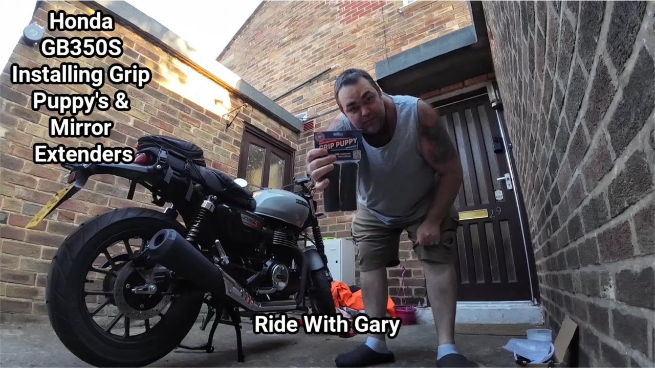Honda GB350S: Installing Grip Puppy's and Mirror Extenders