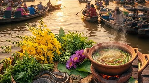 Cuộc Sống Miền Tây Mùa Nước Nổi - Chợ Rắn, Lẩu Mắm Bông Điên Điển | PHIM TÀI LIỆU -   PhuotTV