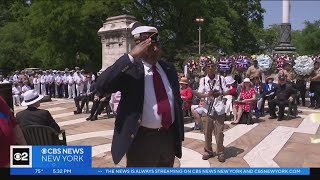 Solemn Memorial Day service at Soldiers and Sailors Monument