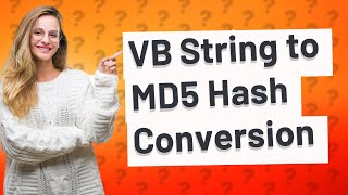 How Can I Convert a String to an MD5 Hash in Visual Basic?