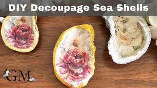 Create Beautiful Oyster Shells With Just Paint And Decoupage!
