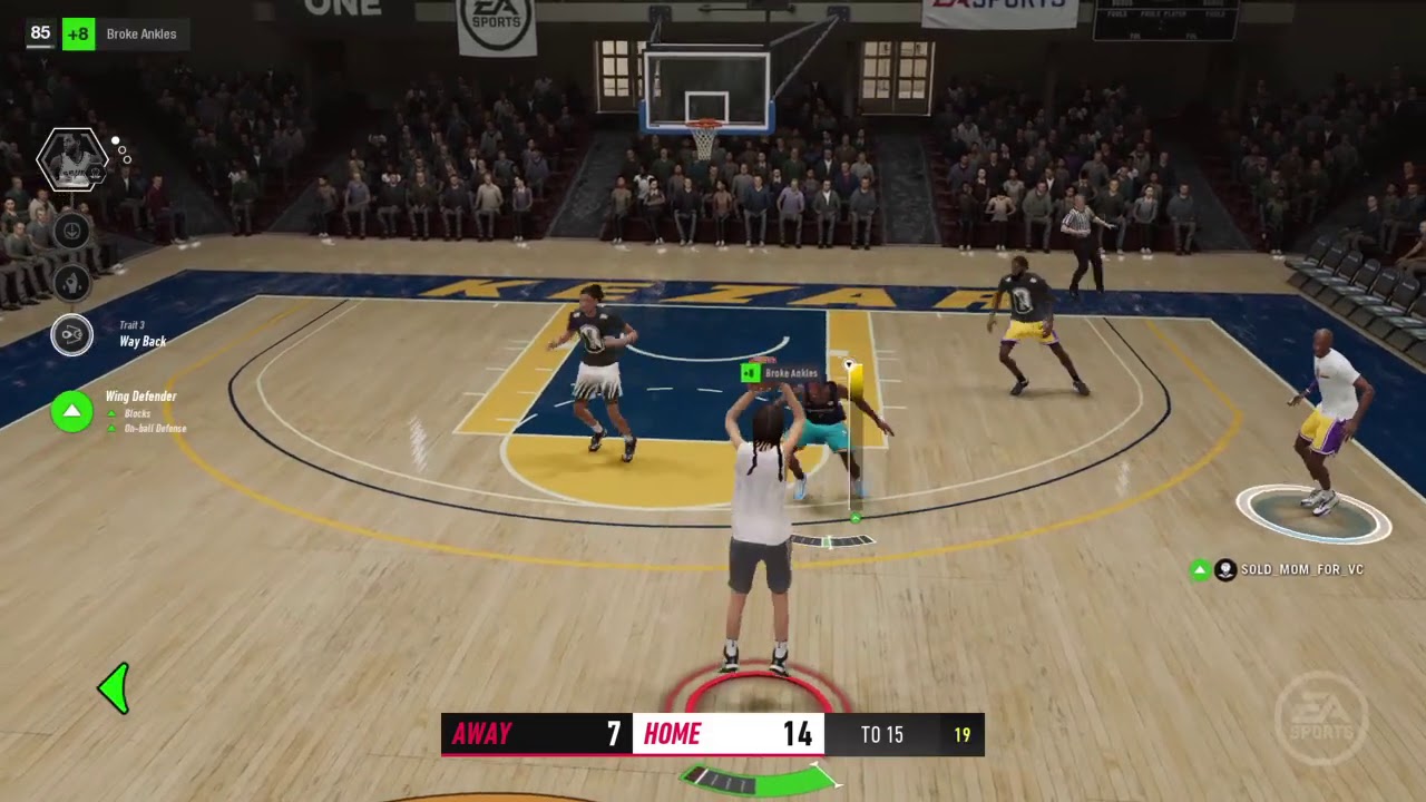 NBA LIVE 19 wing defender silver traits with range lol