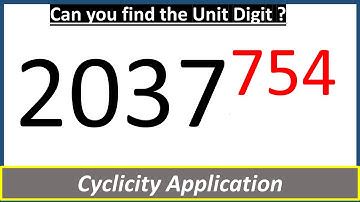 Math olympiad  | Number Theory Problem |Cyclicity |What is the last digit(unit digit) of 2037^754 ?