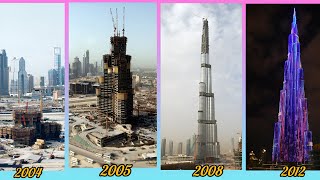 The Evolution of Burj Khalifa from 2004 - 2014. Building of Burj Khalifa from scratch. #dubai