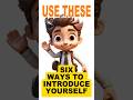 How to Introduce Yourself in English LIKE NATIVE ENGLISH SPEAKER #english #shorts #viral