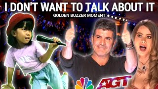 Filipino child Sing a song I Don't Want To Talk About it ( Rod Stewart) Get Golden buzzer | AGT 2024