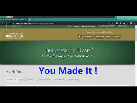 Franciscan at Home Log In Video Santa Rosa Diocese