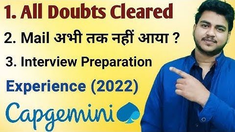 All Doubts Cleared Related to Capgemini Mail | Not Received mail yet ?| Preparation for interview |
