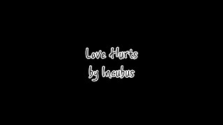 Love Hurts by Incubus 가사 한글번역/해석