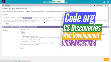 Lists - Lesson 6.8 Tutorial with Answers - Code.org Web Development