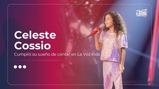 Celeste Cossio cumplió su sueño de cantar en La Voz Kids