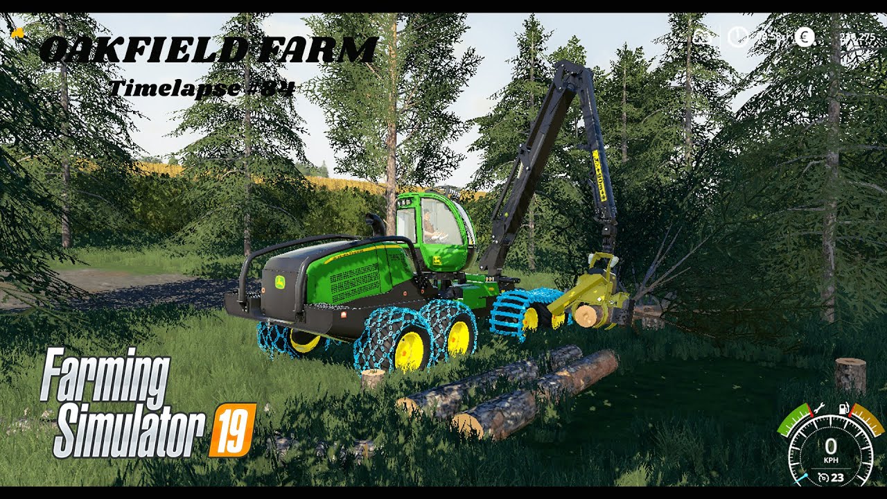 Making logs for carton factory, selling wool & sowing oat | Oakfield farm | FS19 TimeLapse #83