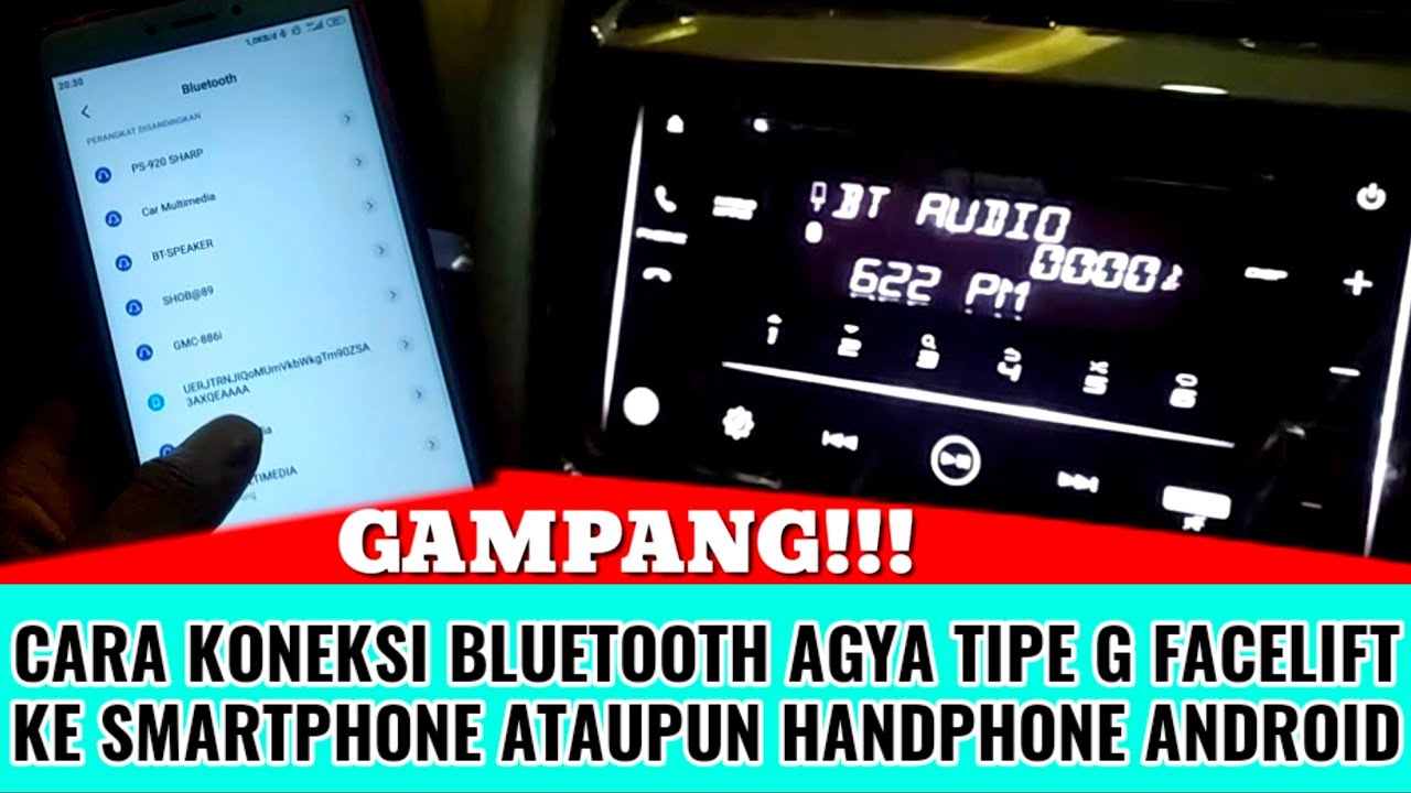 Cara Menghubungkan Bluetooth HP Ke Audio Mobil Head Unit Audio New
