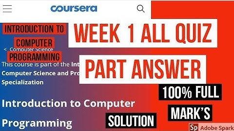 Coursera: 2020 Introduction to computer programming week 1 quiz answer | 2d coordinate system answer