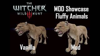 The Witcher 3 - Mod Showcase: Fluffy Animals (Comparison Vanilla - Mod)