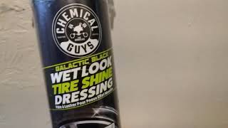 chemical guys 👦 new galactic black wetlook tire shine review