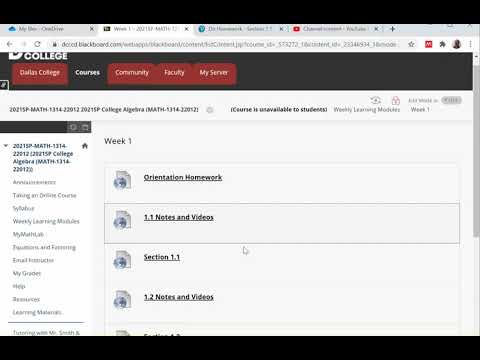 Math 1314 Video