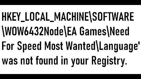 How To Fix Language Not Found in Your Registry | NFS Most Wanted 2005