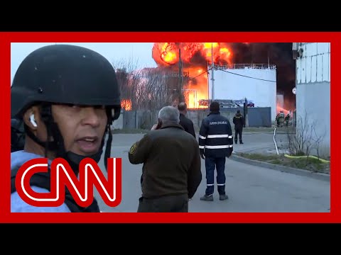 CNN reports from airstrike aftermath near Lviv