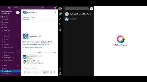 NextPlane Demo - Slack & Cisco Webex Teams One-to-One Chat