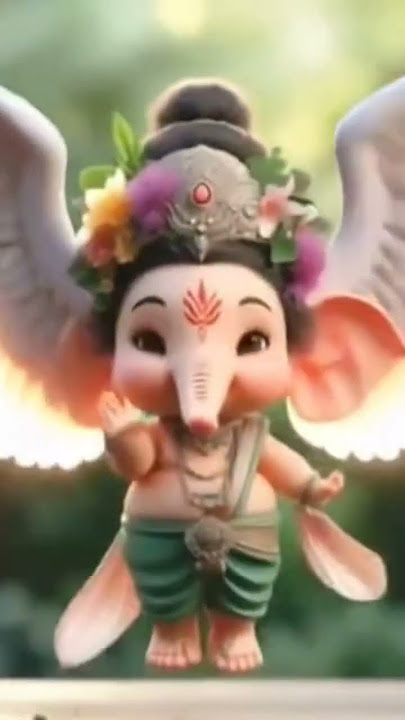 Angel Ganesha with Wings 😇 #angel #ganesha #cuteganesha #shorts